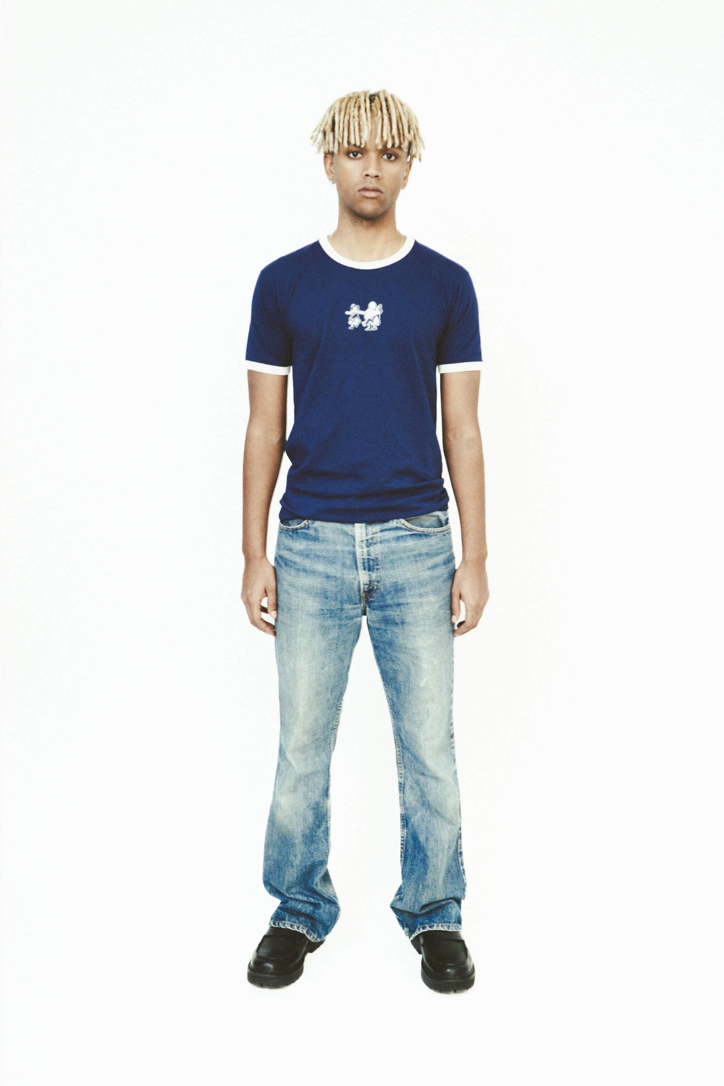 Ringer Tee - Navy