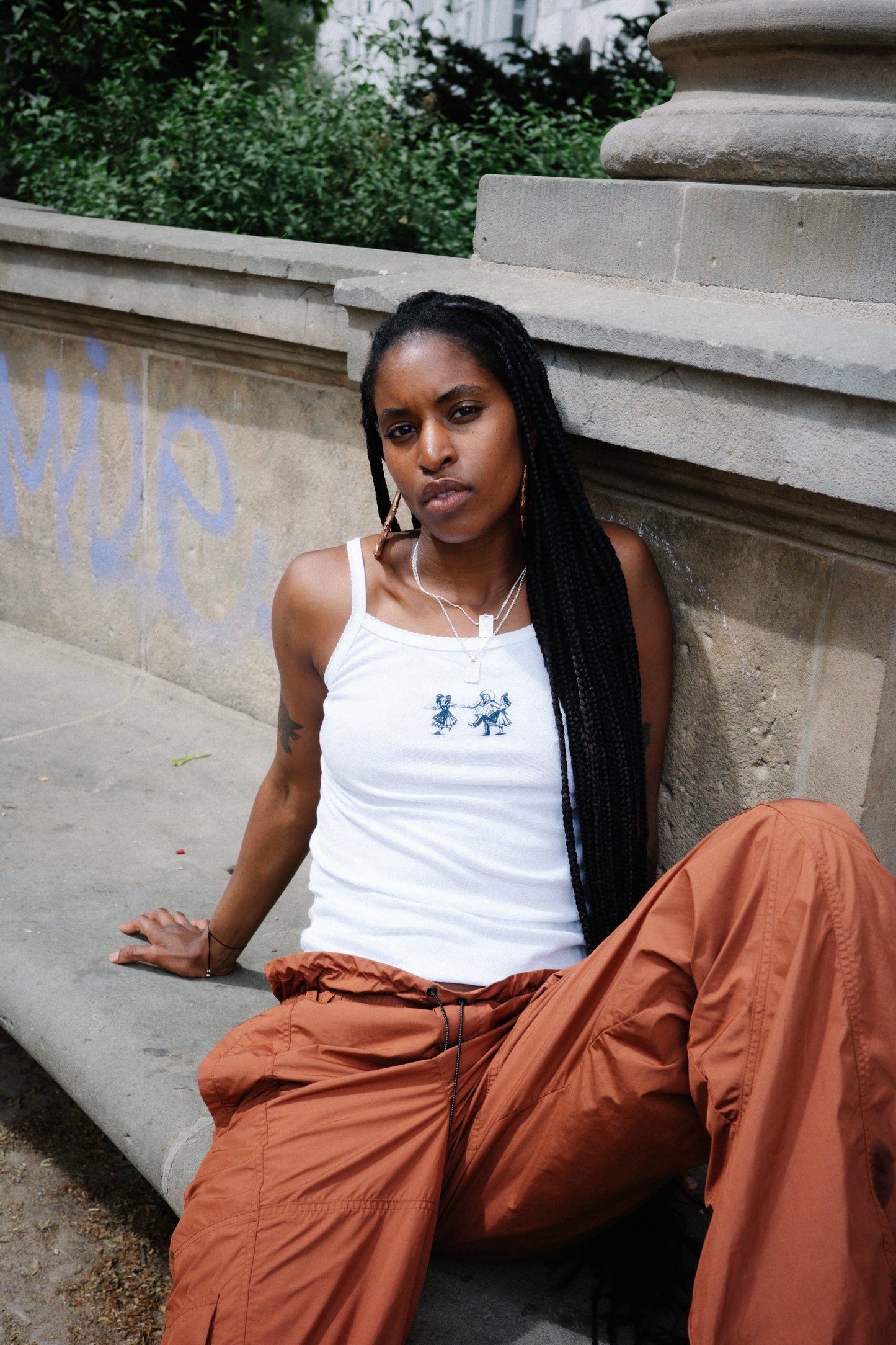 Camisole Singlet - White